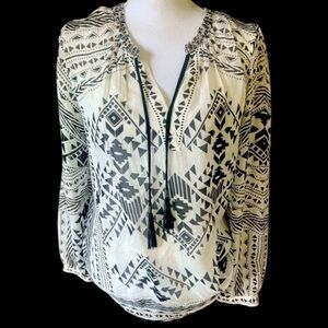 Hale Bob ladies, 100% silk blouse large excellent condition jeweled neckline